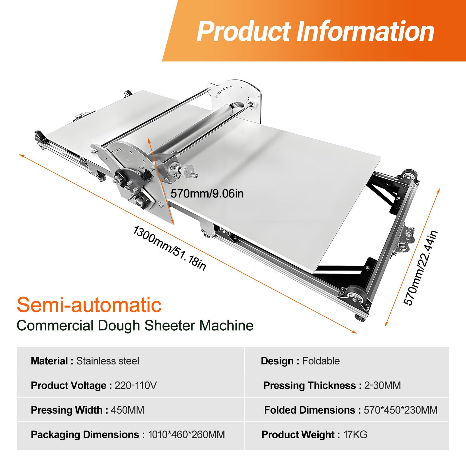 Laminoir Électrique De Comptoir Pliable, Machine À Pâte Feuilletée Commerciale À Rouleaux avec Épaisseur Réglable, Aluminium