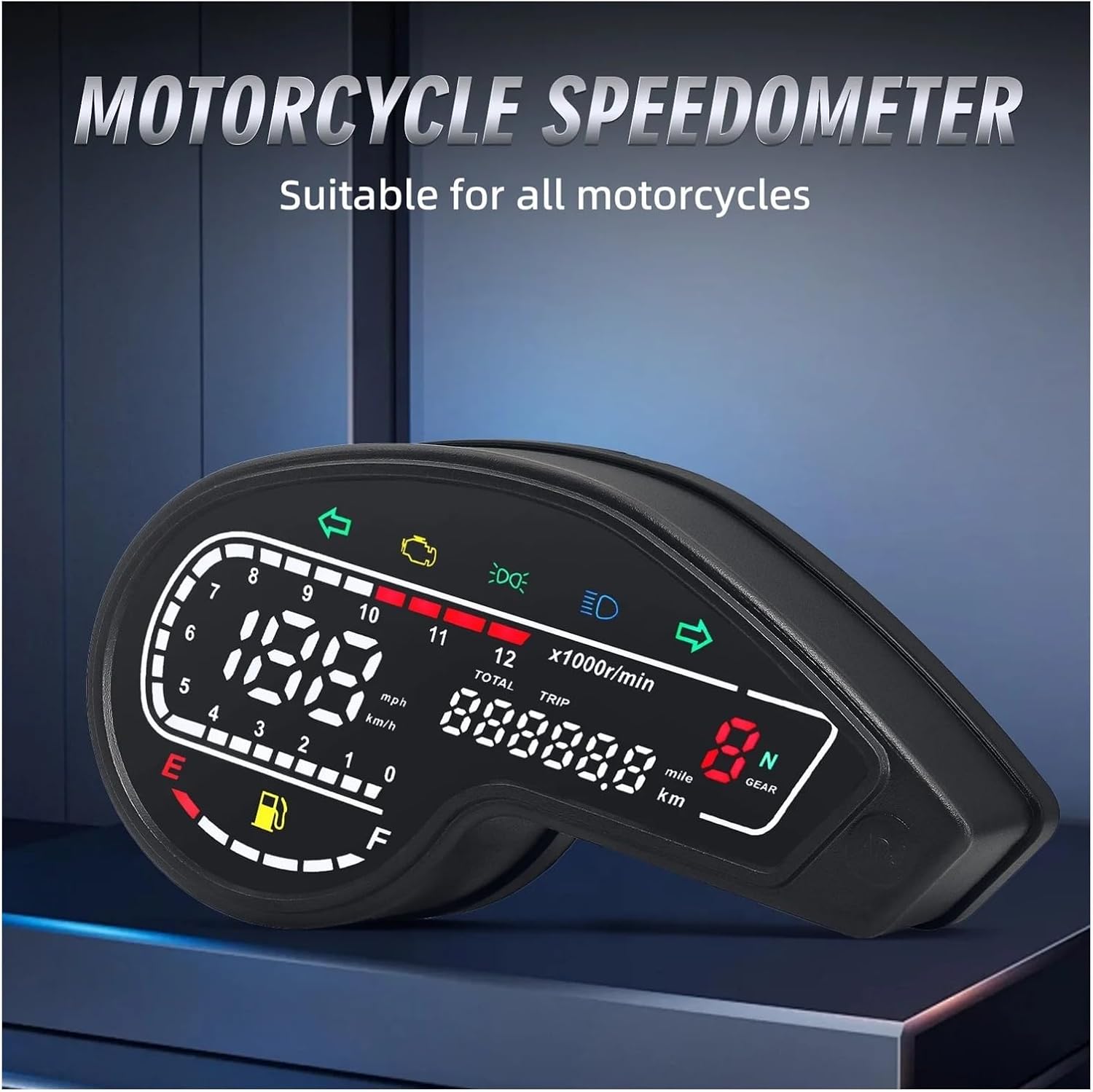 Motorcycle Speedometer Gauge Motorcycle Dashboard Gauge for NXR150 NXR125 Bros 2003-2014 CRV Digital LED Odometer Tachometer Tachometer Instrument Panel