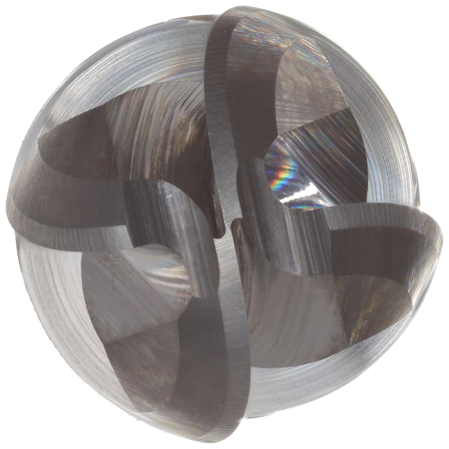 New Arrivals Niagara Cutter N57549 Carbide Ball Nose End Mill, Inch, Weldon Shank, AlTiN Finish, Roughing and Finishing Cut, 40 Degree Helix, 4 Flutes, 5 Overall Length, 0.500 Cutting Diameter, 0.500 Shank Diameter