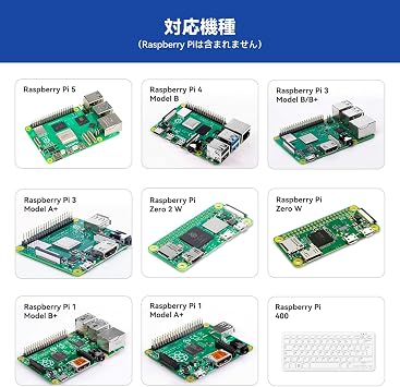 SunFounder Starter Electronic Kit for Raspberry Pi, Raspberry Pi Programming, Online Japanese Instructions with 800+ Pages Detailed Textbook and Abundant Lessons, Compatible with Raspberry Pi 5/4B/3B+