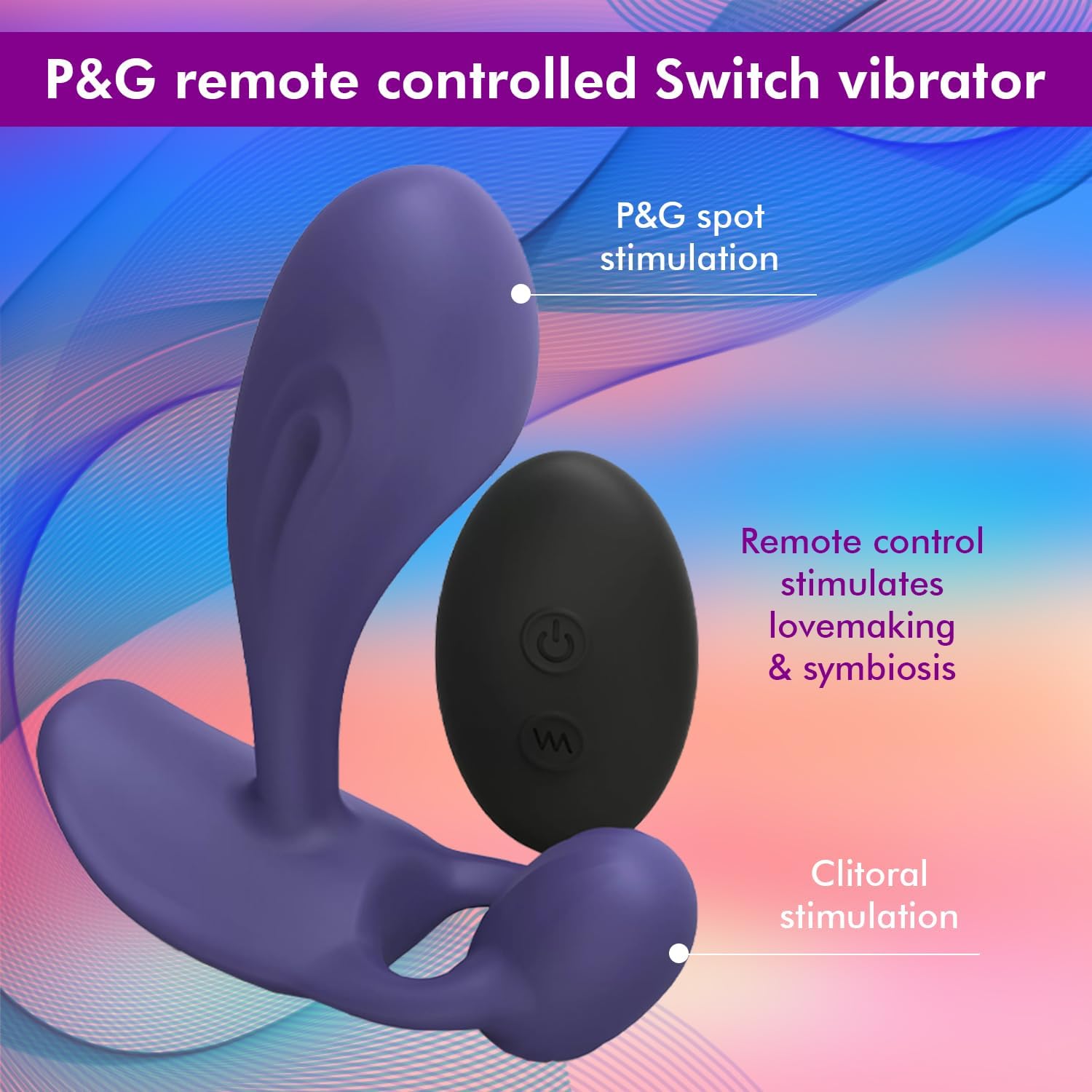 Love To Love Witty Anal Vibrator Prostate Massager - Remote Control Stimulator for P & G Spot Vibrator - 100% Liquid Silicone and Powerful Motors - Prostate Stimulor Anal Toy - Midnight Indigo
