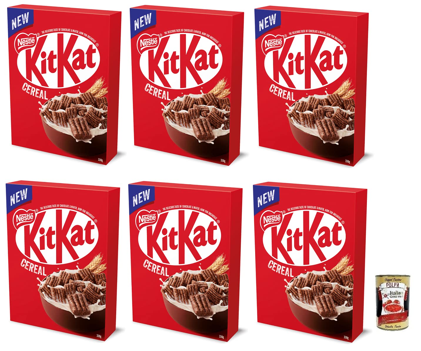 6x Nestlé Kit Kat Cereals Müsli Knuspriger Vollkorngetreide und Waffel