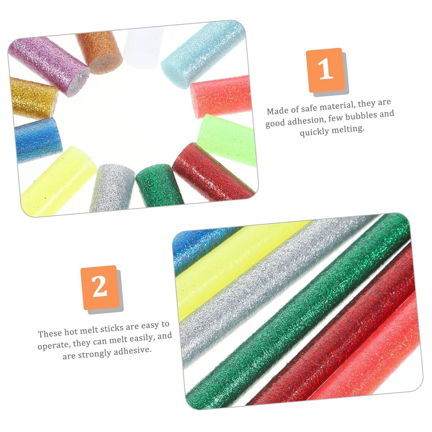 Housoutil 36-Pack Hot Glue Sticks Large Adhesive Crafting Sticks for DIY Projects Heat Melting and Strong Bonding Suitable for Arts and Crafts