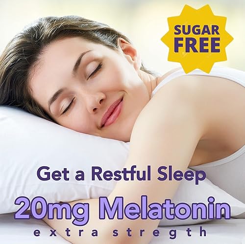 Miniatura 2 de Gomitas para dormir de 20 mg de melatonina | Puede ayudar a conciliar el sueño más rápido y permanecer dormido más tiempo | con GABA, valeriana,