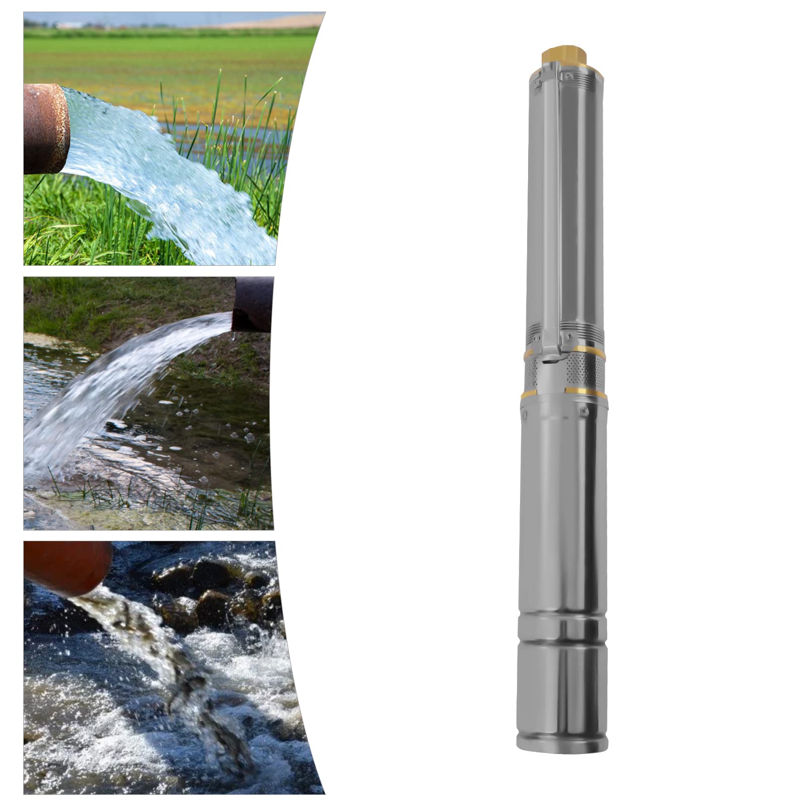 Bomba Solar Sumergible Para Pozo Profundo – 4 Pulgadas, 2 HP, 110V, Caudal 25 GPM – Ideal Para Riego