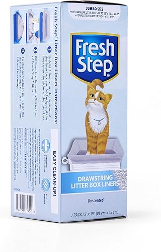 Vista 77 de Fresh Step Revestimientos grandes con cordón para caja de arena Forros resistentes para caja de arena para gatos perfumados y sin perfume