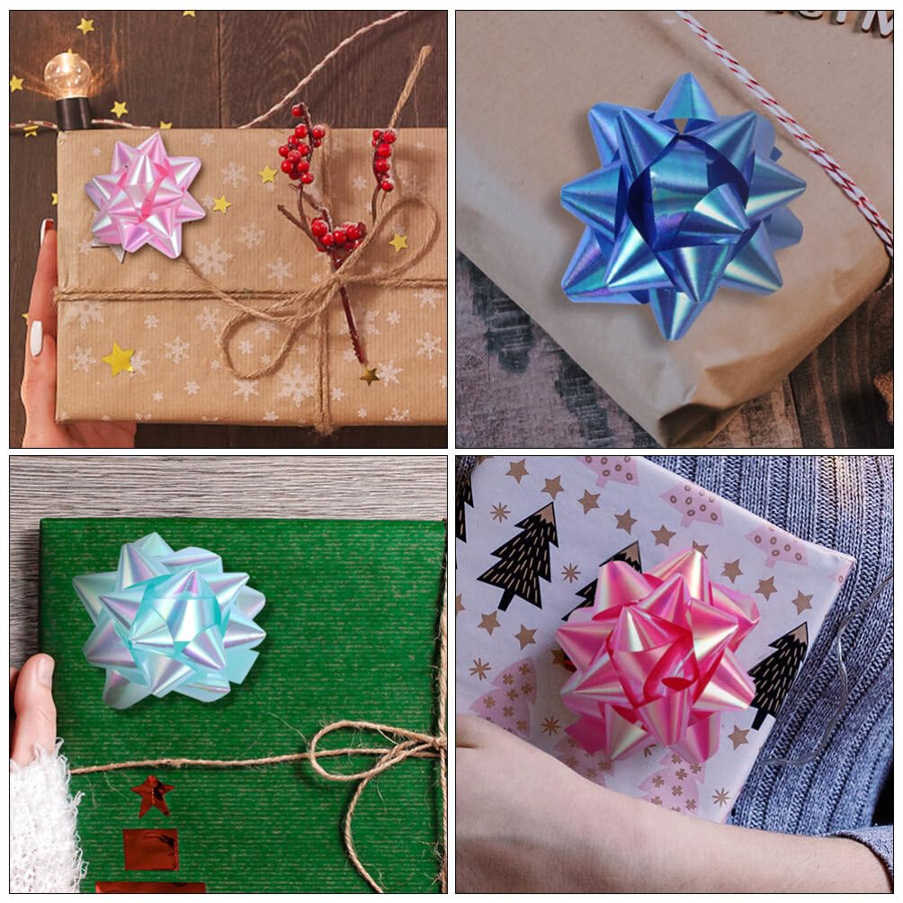 50 pcs boîte étoile Fleur décoration présent Emballage décor Ruban Noeud Noeud Nouvel an fête Ornement fête d'anniversaire décoration Ornement Cadeaux de Noël Emballage de Noël Tirer