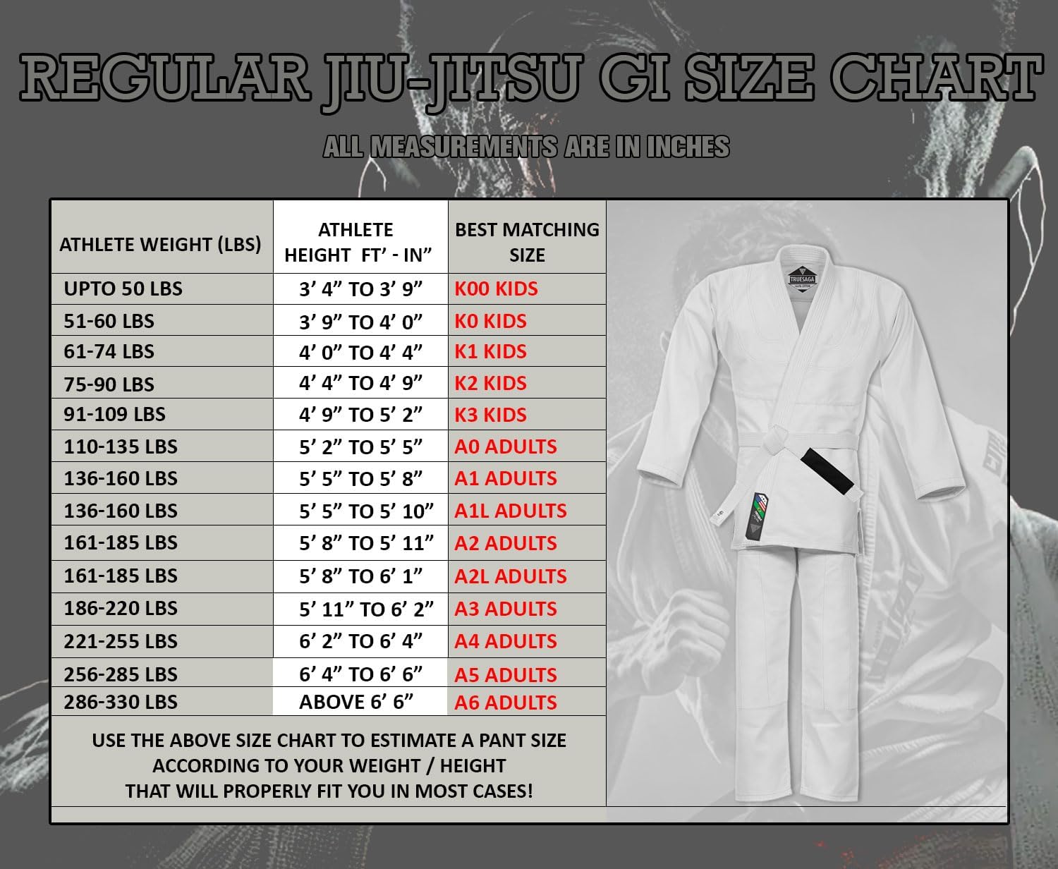 Regular Plain Jiu Jitsu Kimono Gi Uniform Deluxe BJJ Fabric With White Belt Kids & Adults Unisex