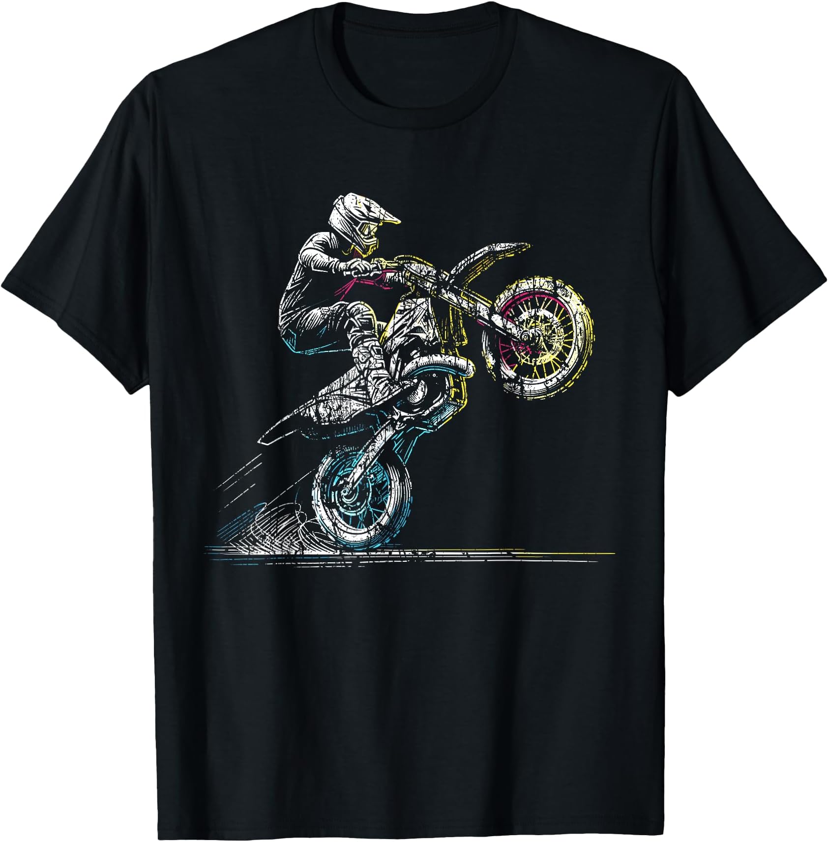 Dirt Bike Rider Retro Motorcycle Motocross T-Shirt
