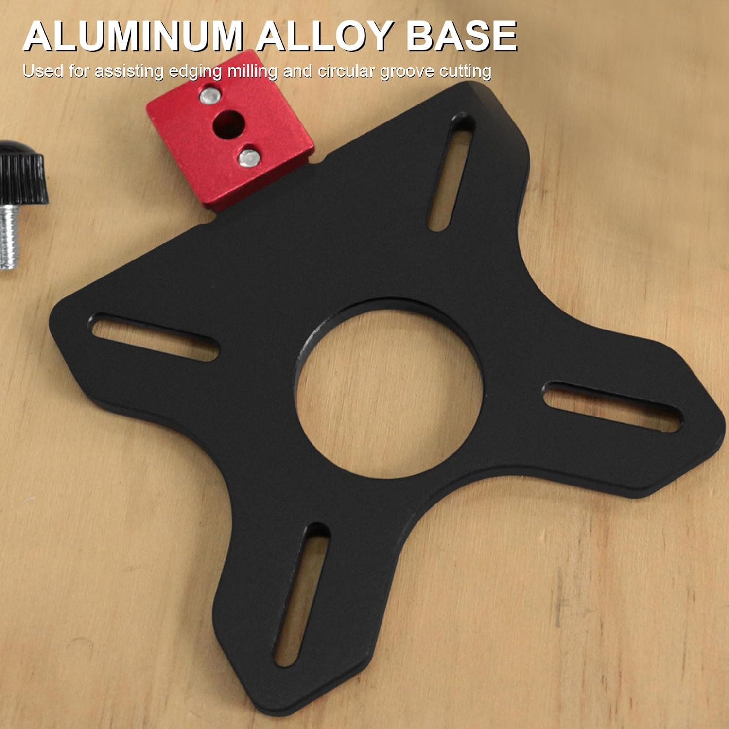 Router Milling Groove Bracket Aluminum Alloy Adjustable Multifunctional Router Circle Cutting Jig with Detachable Router Base for Woodworking Projects