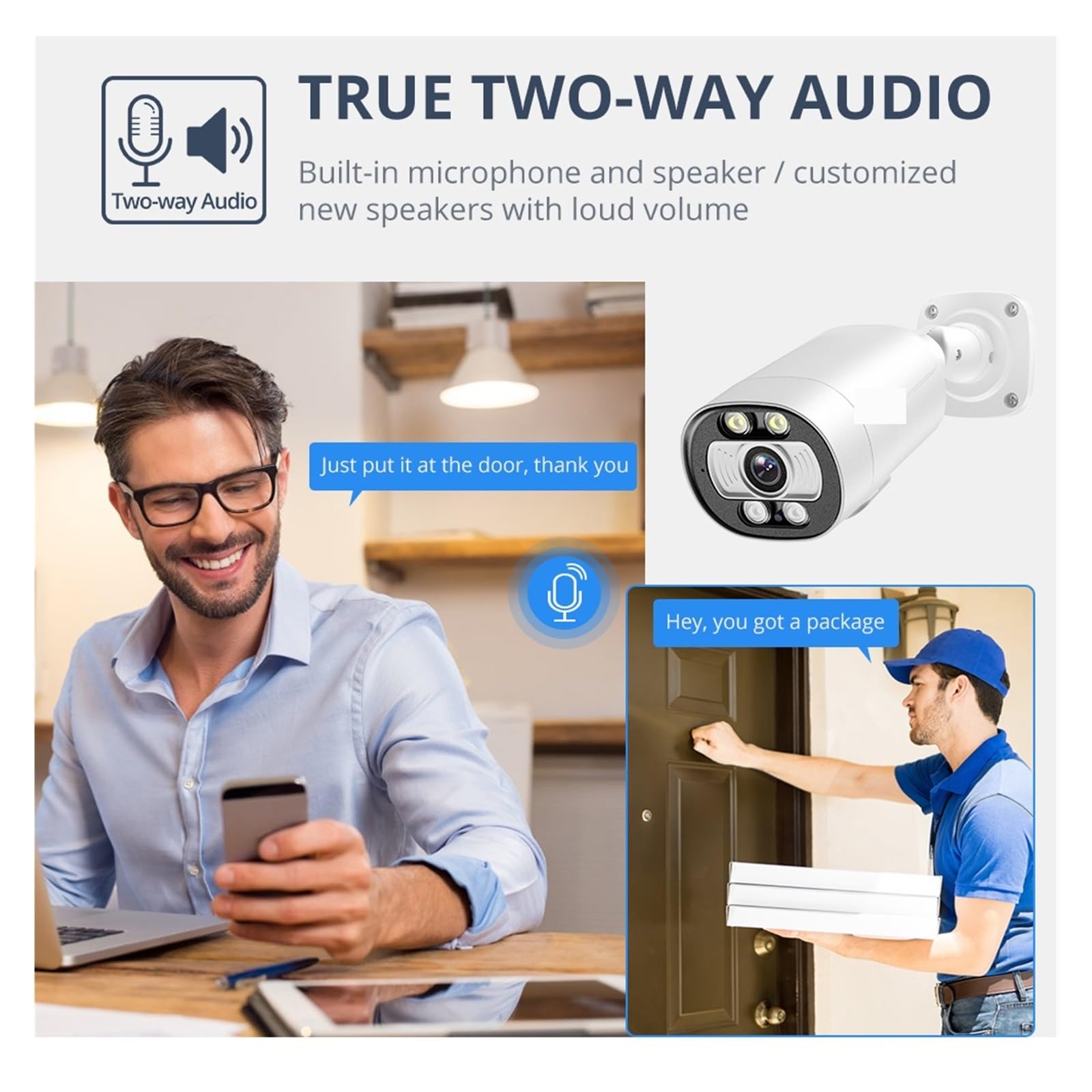 8CH 4K 5MP PoE Sistema De Cámara De Seguridad AI Detección Facial 8MP CCTV Video Vigilancia Kit De Protección Color Visión Nocturna NVRP2P FáCil De Instalar(4T,8CH NVR 2PCS CAM 8MP-01)