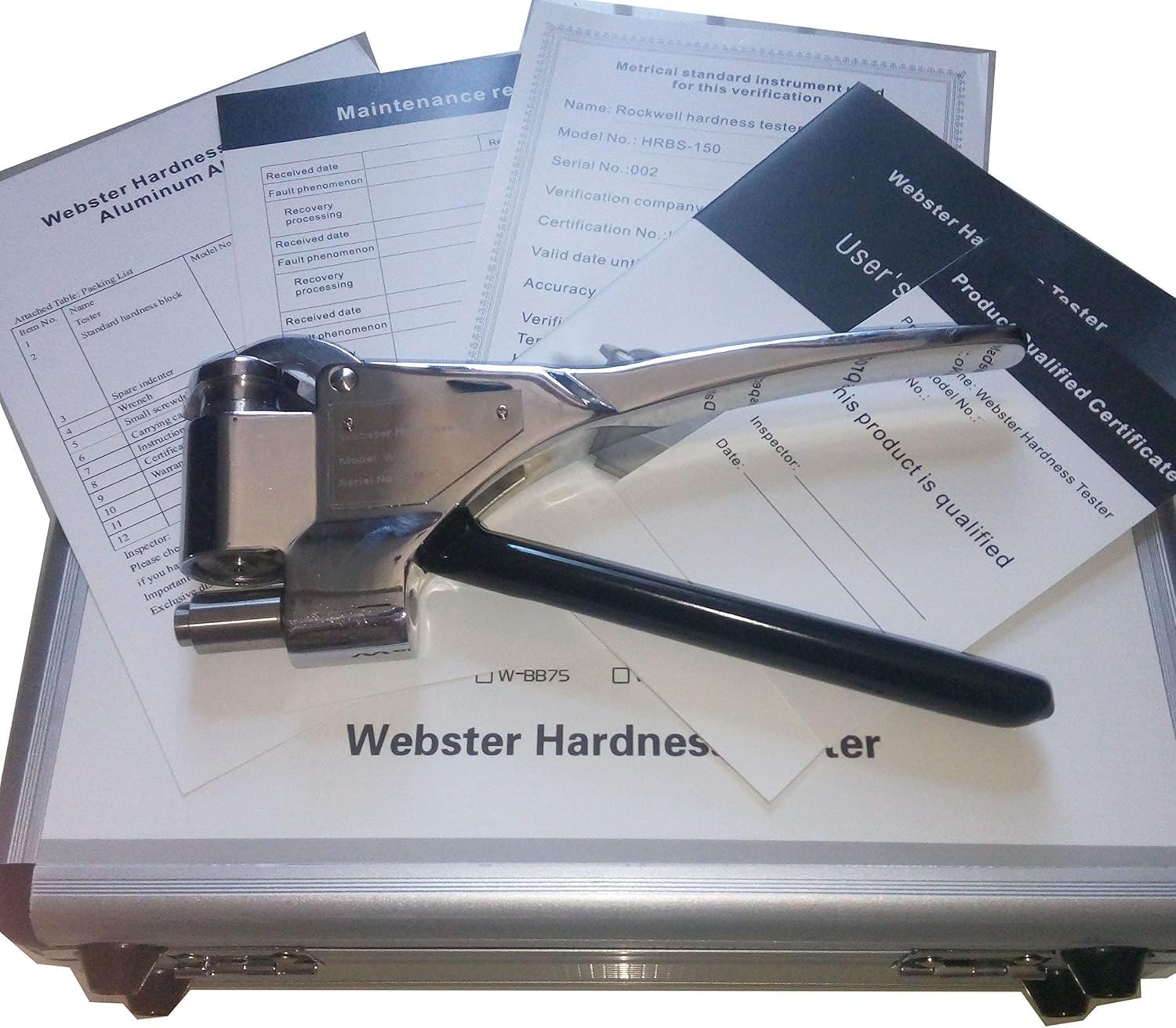 Webster Hardness Scale Portable Webster Durometer with Hardness Range 25 to 110 HRE 58 to 131 HV Thickness 0.6-13mm for Aluminium Alloy Profiles Tubes Sheets
