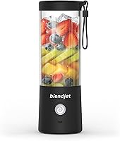 BlendJet 2 Portable Blender: Cordless USB-C Rechargeable Ice-Crushing Blender for Smoothies & Shakes - 16oz Black