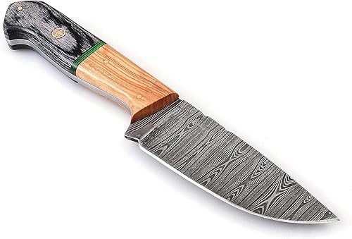 Miniatura 2 de Cuchillos de Damasco Hecho a mano Personalizado Cuchillo de caza de Damasco - Mejor cuchillo de caza de hoja de acero de Damasco Cuchillo de caza -