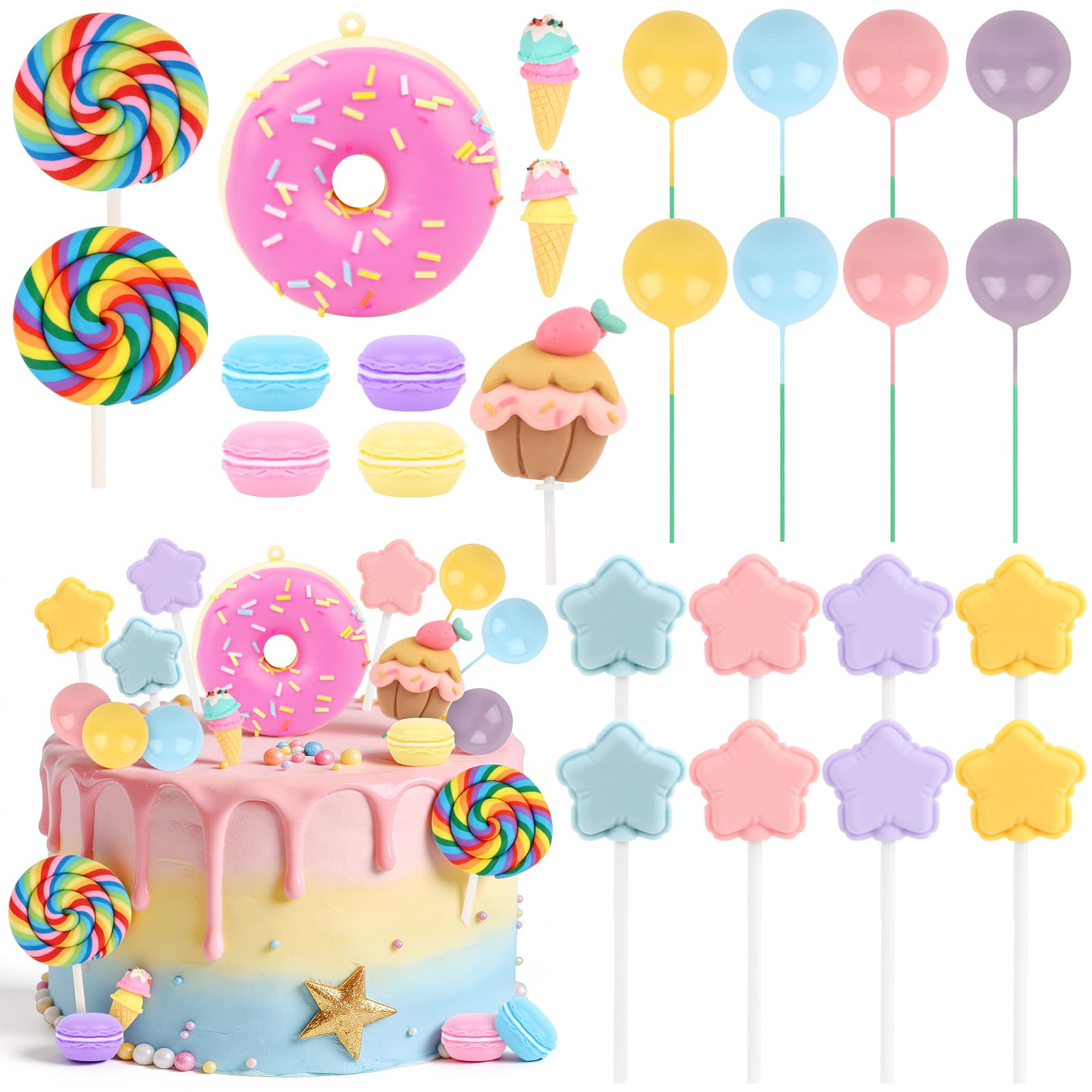 Photo 1 of Hooqict 26pc Candy Cake Decoration Set