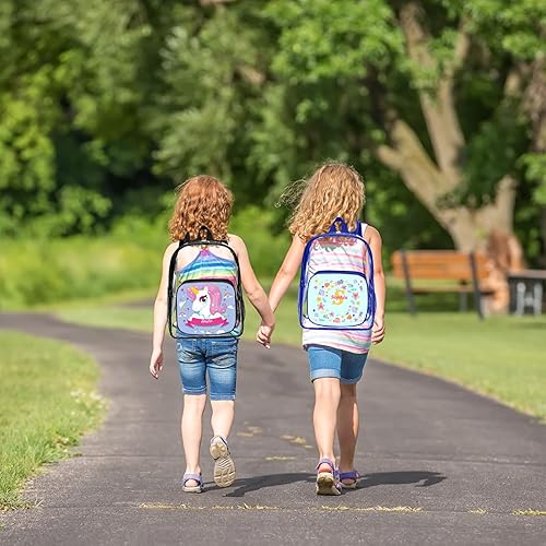 Miniatura 5 de Amlion Mochila transparente personalizada con nombre, mochilas transparentes personalizadas, foto con logotipo personalizado para el lugar de