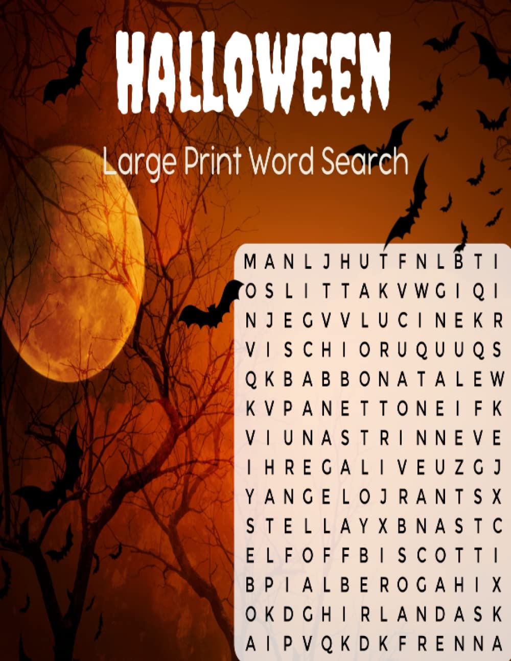 Halloween Activity Book for Kids 200 Pages of Word Search's, Mazes, and Word Scrabble Kids Age 5-12