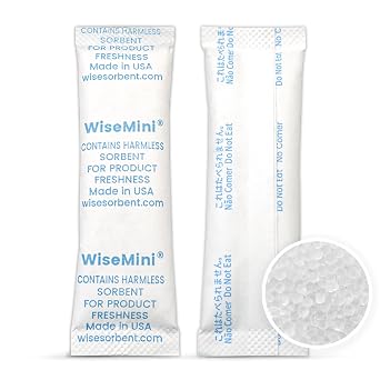 Wisesorb 800Pcs 10 Gram Food Safe Dessicant Packs, Premium Silica Gel Packets, Silica Desiccant Moisture Absobering for Storage