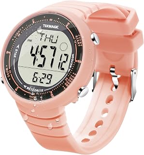 Digital Sports Watch 10 ATM 330ft Waterproof Suitable for Swimming and Diving with Silicone Band, Backlight, Alarm Clock, Stopwatch, Calendar, Dual Time Zone