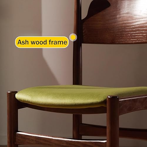 Miniatura 6 de Sillas de comedor, modernas sillas de comedor de madera, silla de cocina tapizada, taburete sin brazos de granja, silla ocasional para cocina, sala