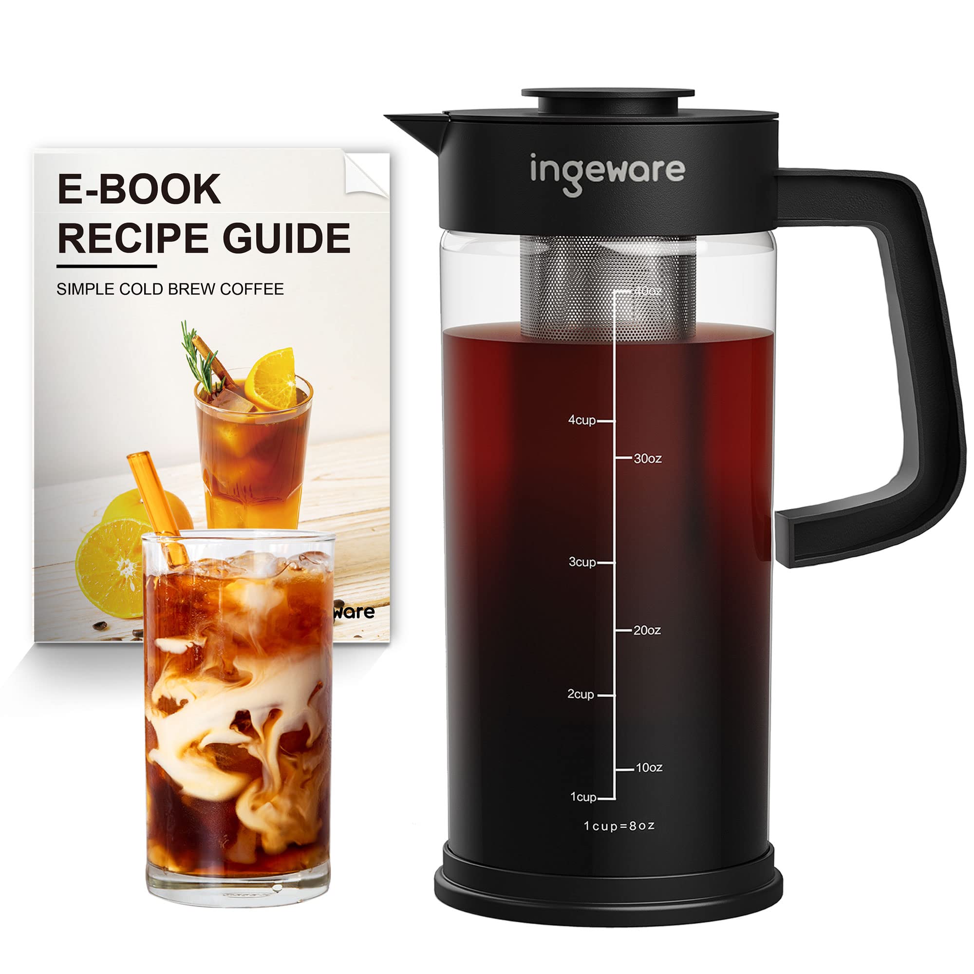 Buy Ingeware Upgrade Cold Brew Coffee Maker, 1.5L/50oz Cold Brew Maker