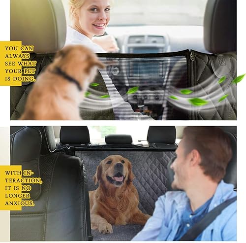 Miniatura 2 de Vailge Funda de asiento de perro para asiento trasero 100 impermeable para asiento de coche con ventana de malla evita arañazos y antideslizamiento