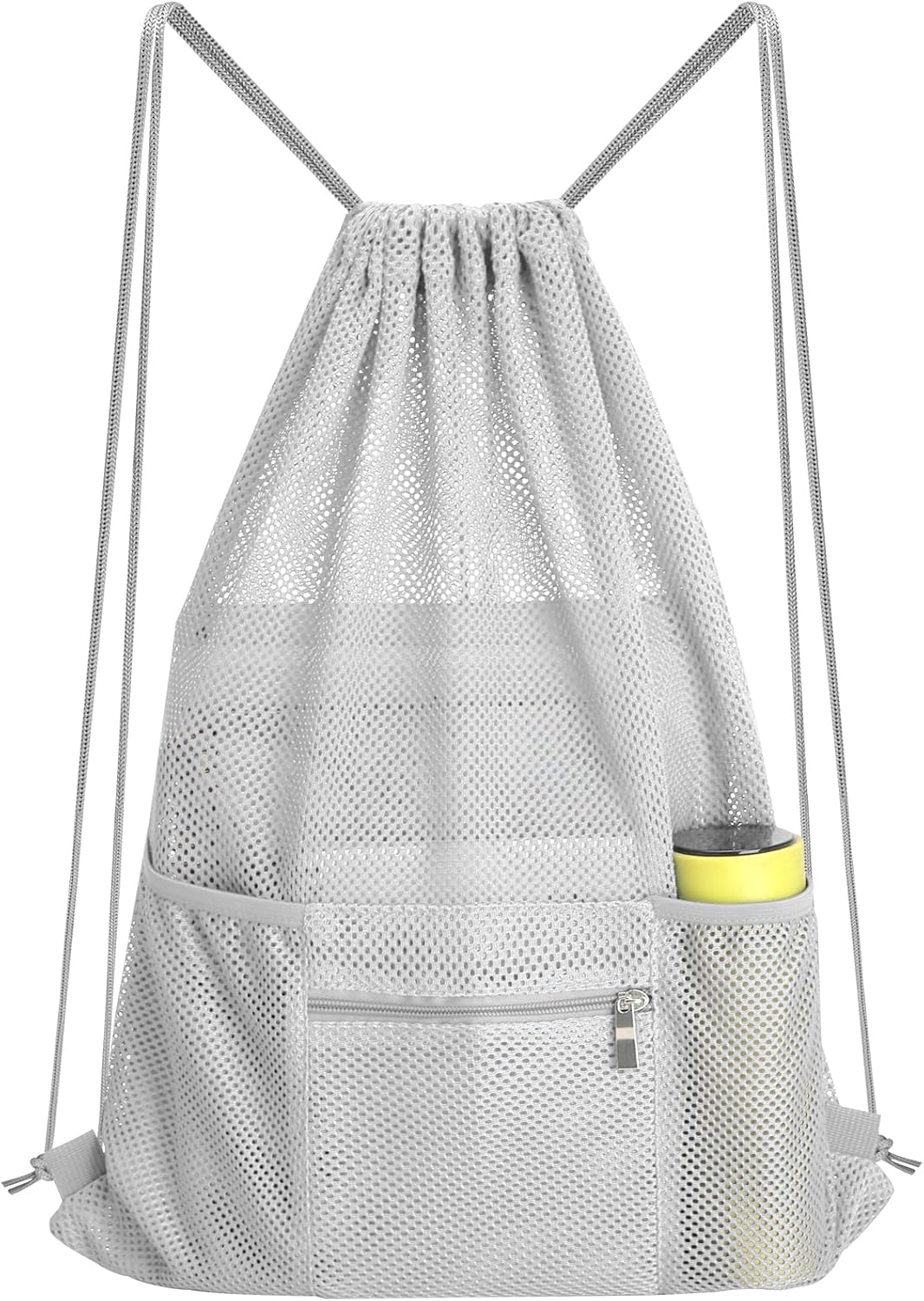 Amazon.com | NATURAL STYLE Mesh Drawstring Backpack Bag, Gym Sports Bag ...