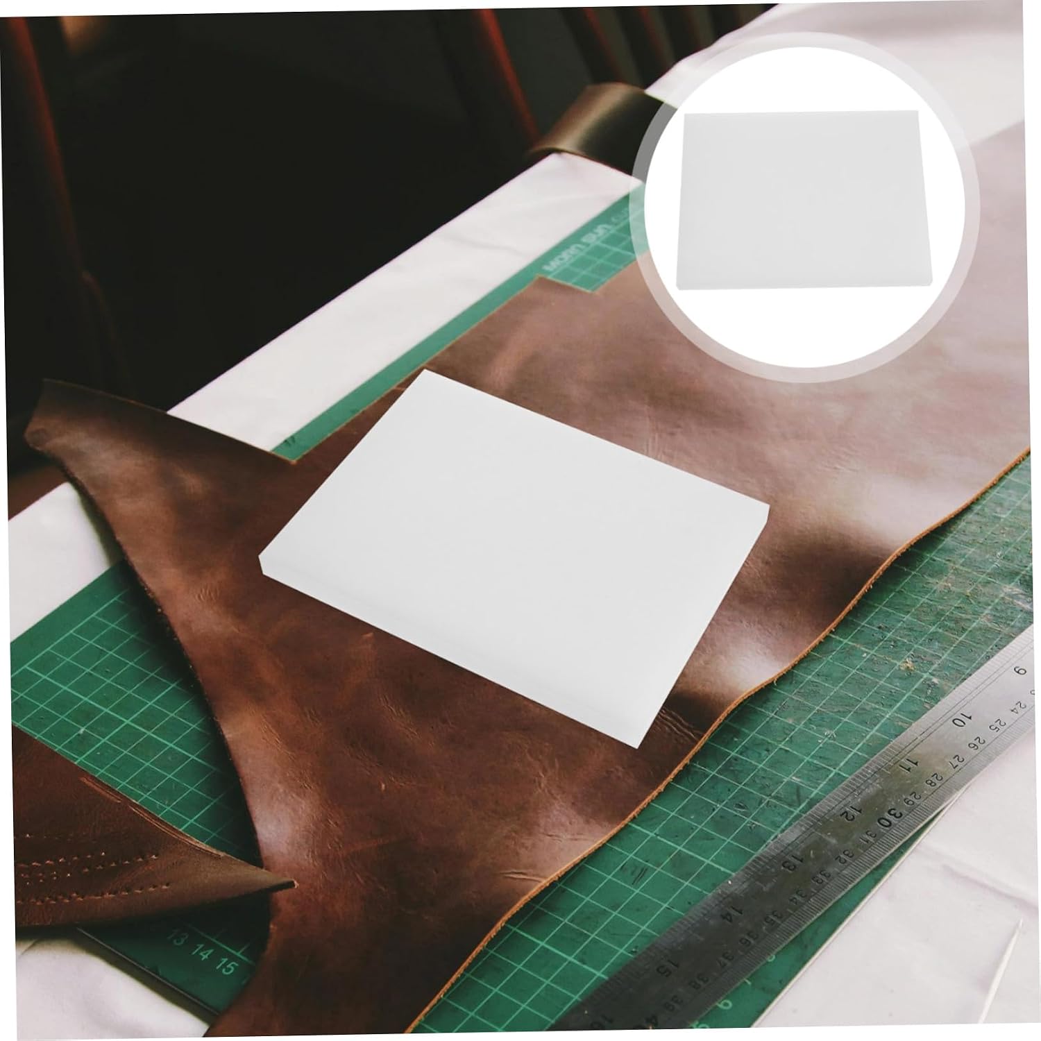 High Density Leather Punch Mat DIY Tool for Home Crafting Practical Cushion Pad for Precise Perforations Stamping Board for Leather and Textile Art Enthusiasts