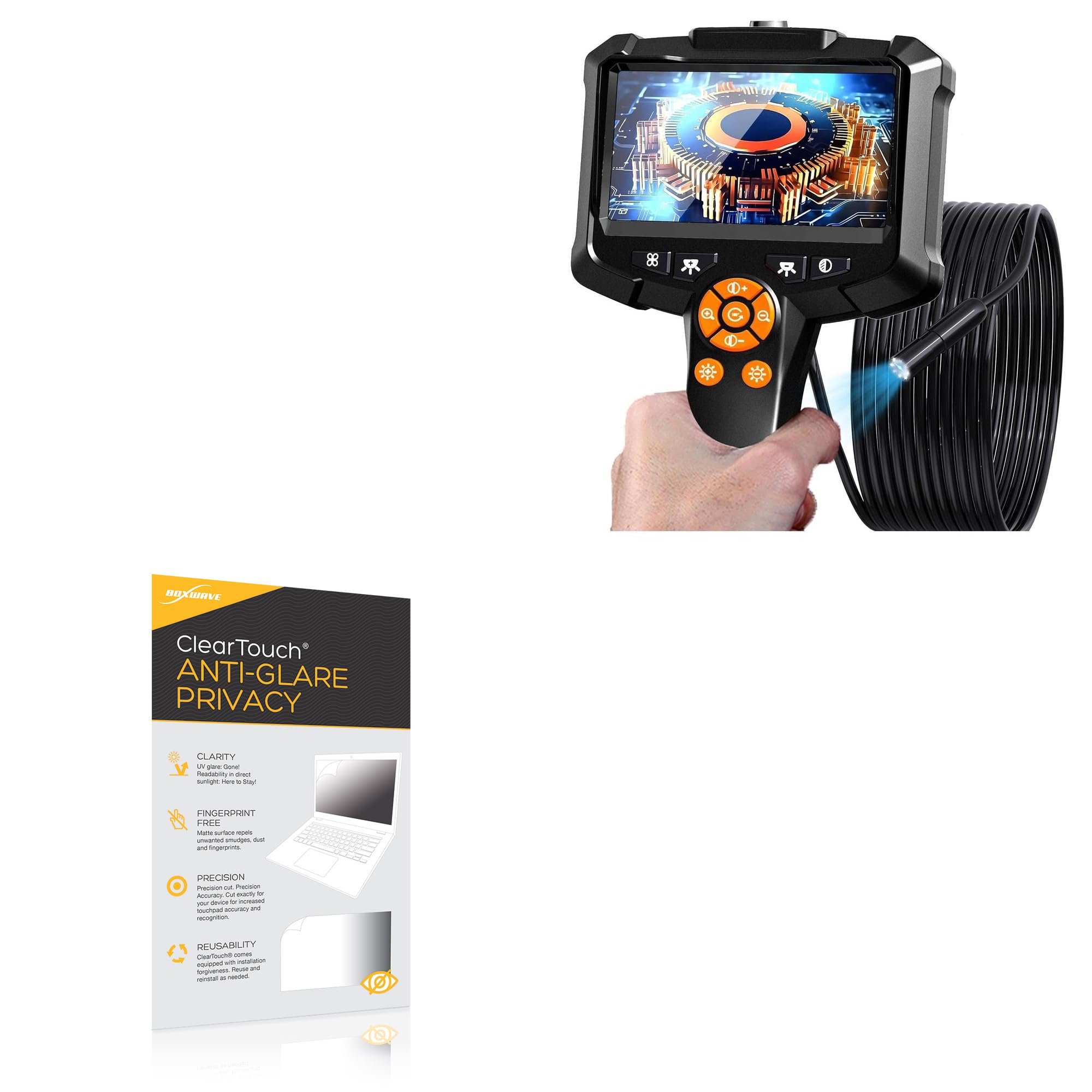 BoxWave Screen Protector Compatible with Daxiongmao G30-16.5FT - ClearTouch Anti-Glare Privacy (2-Pack), Privacy Screen Protector Flexible Film Anti-Glare