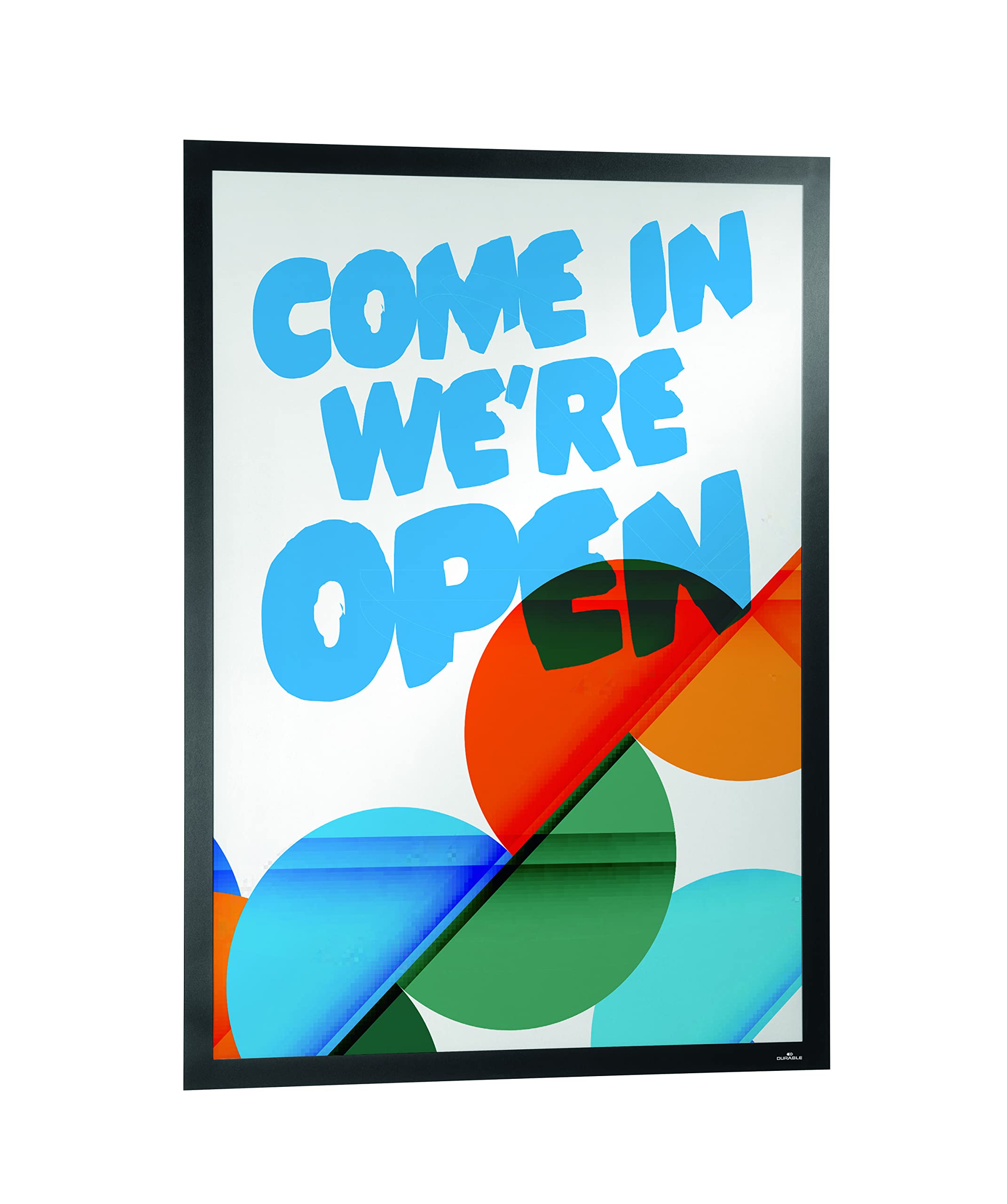 Cornice Espositiva Duraframe Per Poster 70x100cm - Adesiva, Magnetica, Nera, Per Vetrine E Superfici Lisce - Foto 4