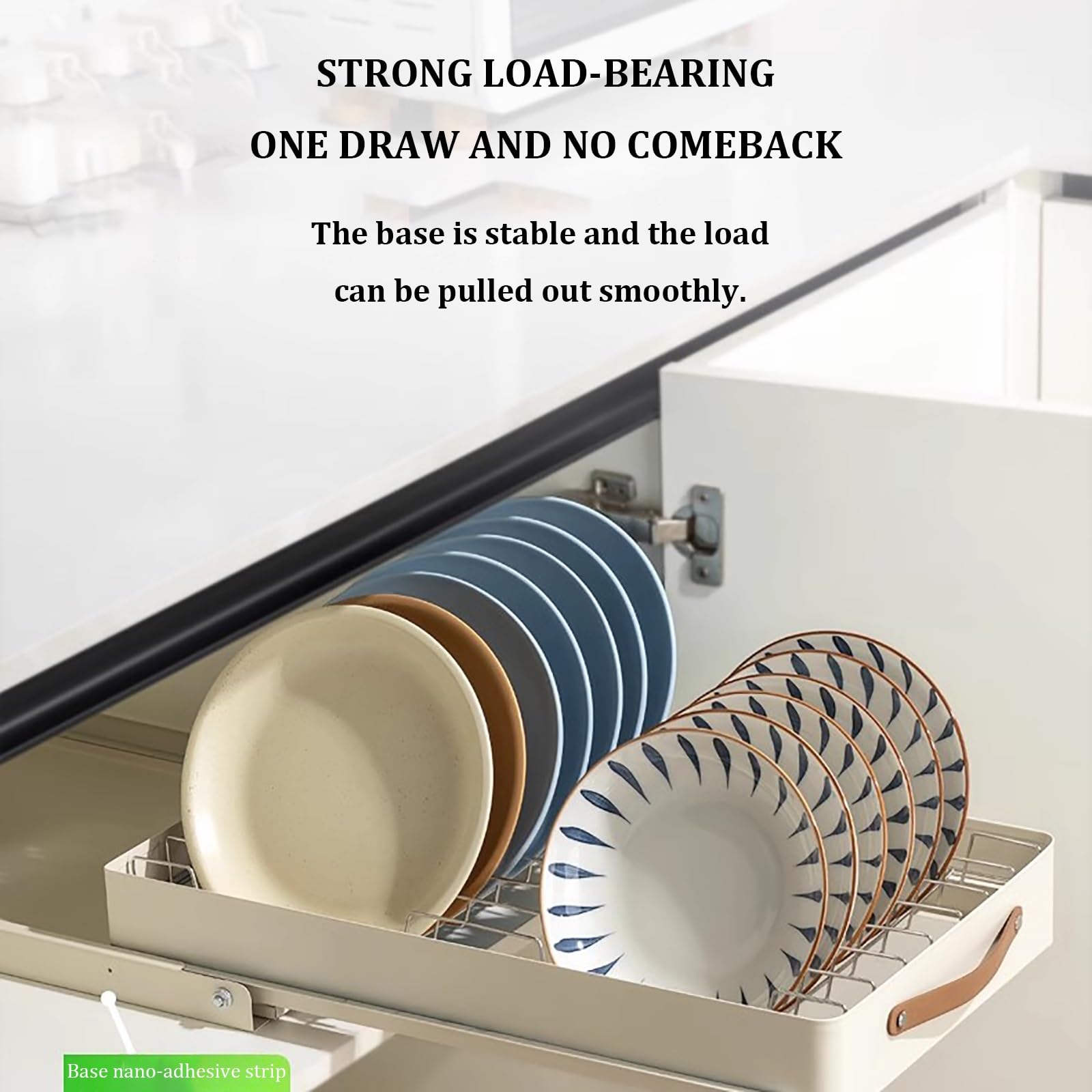 Nanofilm Adesivo Installazione Cassetto Estraibile Domigard Per Cucina - Senza Fori, Con Nanofilm Adesivo Organizer Cucina Bagno