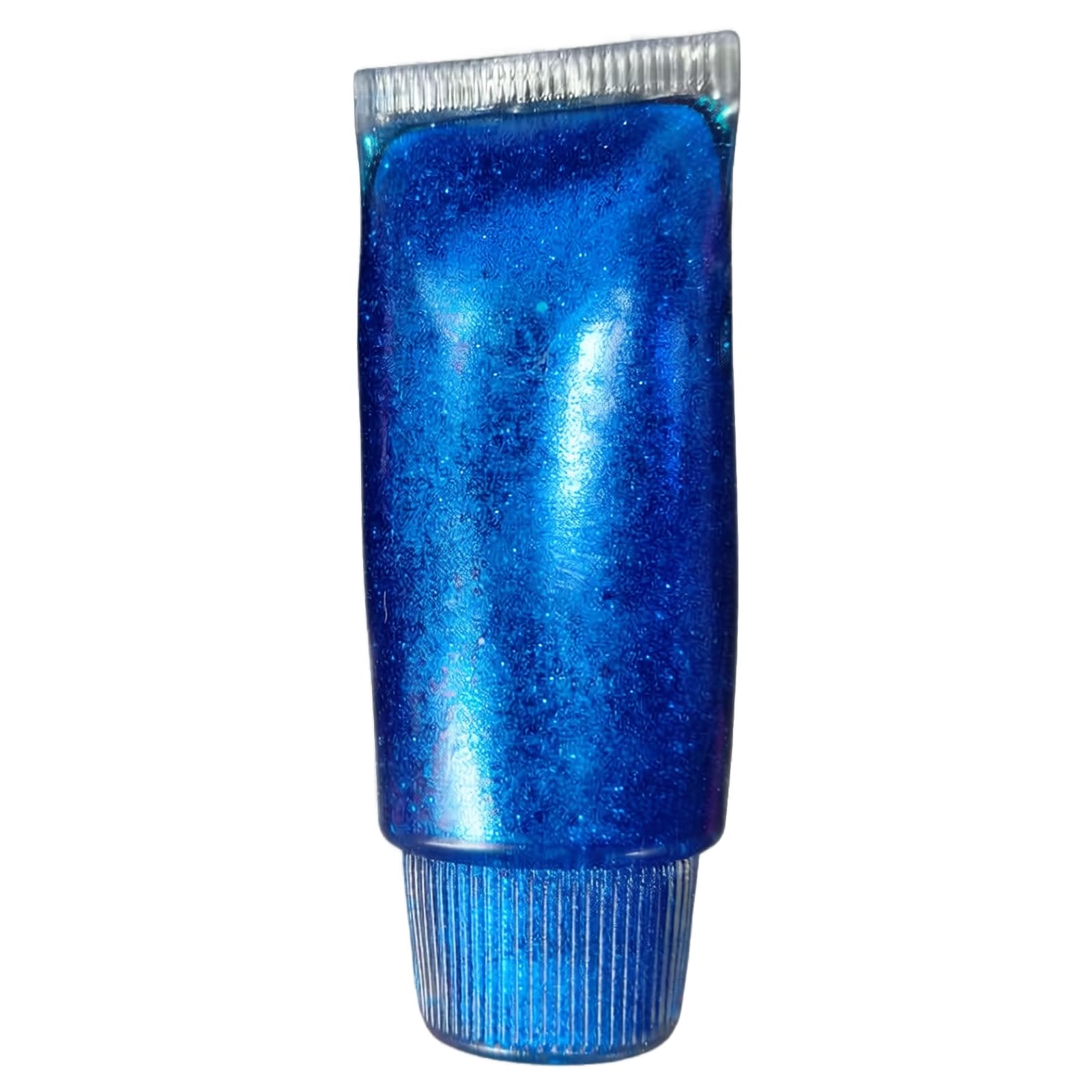 Glitter Toothpaste Tube Squeeze Toy, Shiny Gel Slow Rebound Stress Reliever, Handheld Sparkly Sensory Tool for Vanity, Counter & Desk Decor,Blue