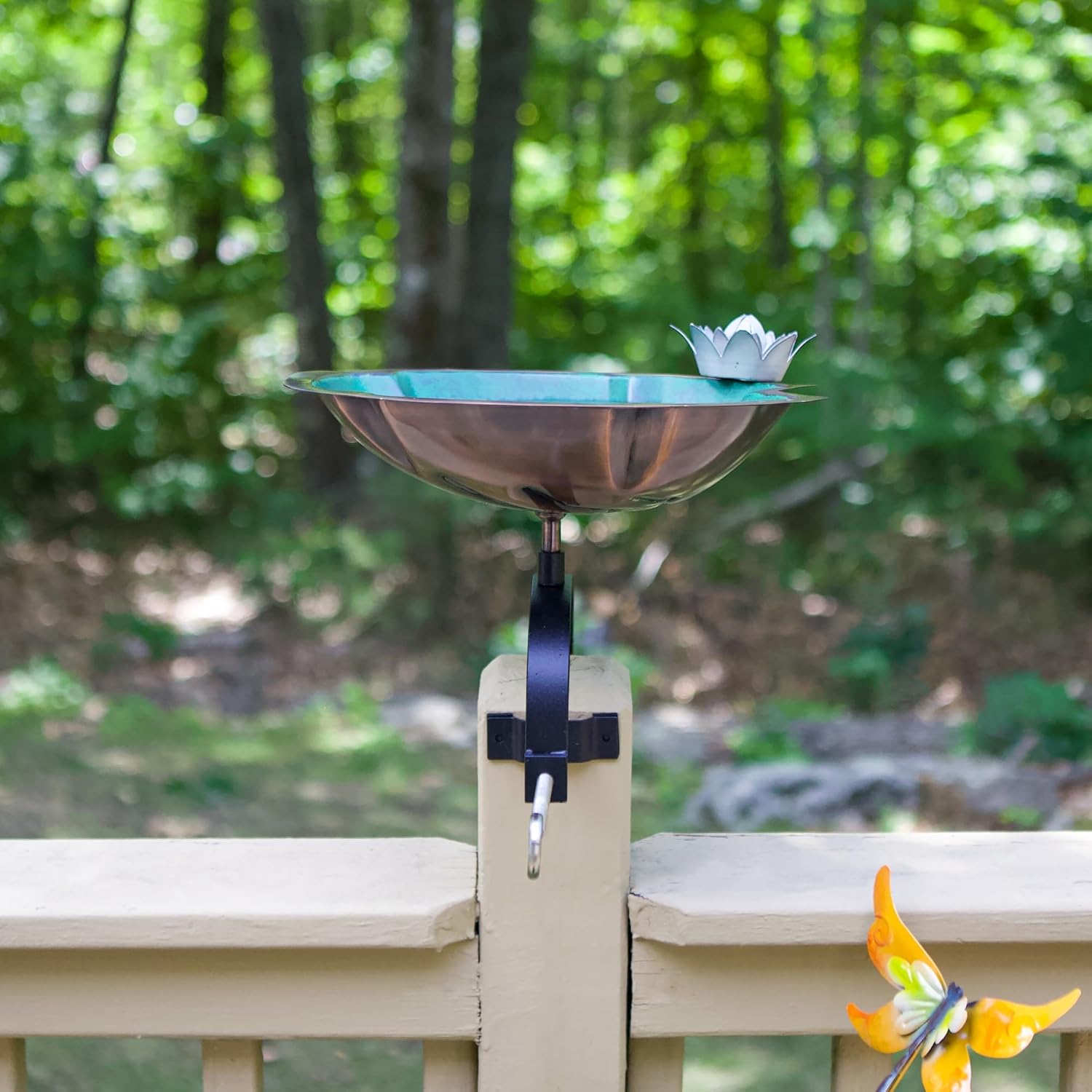Lilypad Birdbath- Over Rail Bracket