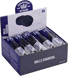CHAMP - Charbon à Chicha Narguilé Hookah 33mm - 10 Rouleaux - 100 charbons- 1 kg - Charbon - Noir
