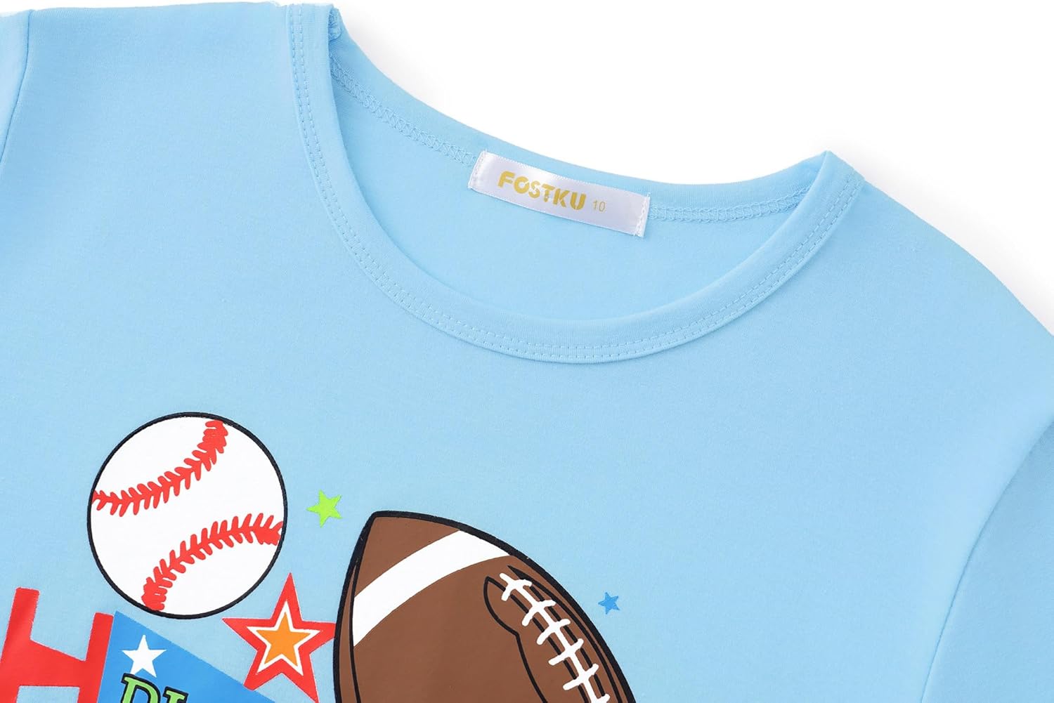 Crewneck T-Shirt for Boys - Trendy Long Sleeve Pullover Soft Tops Size 6-18 - Image 2