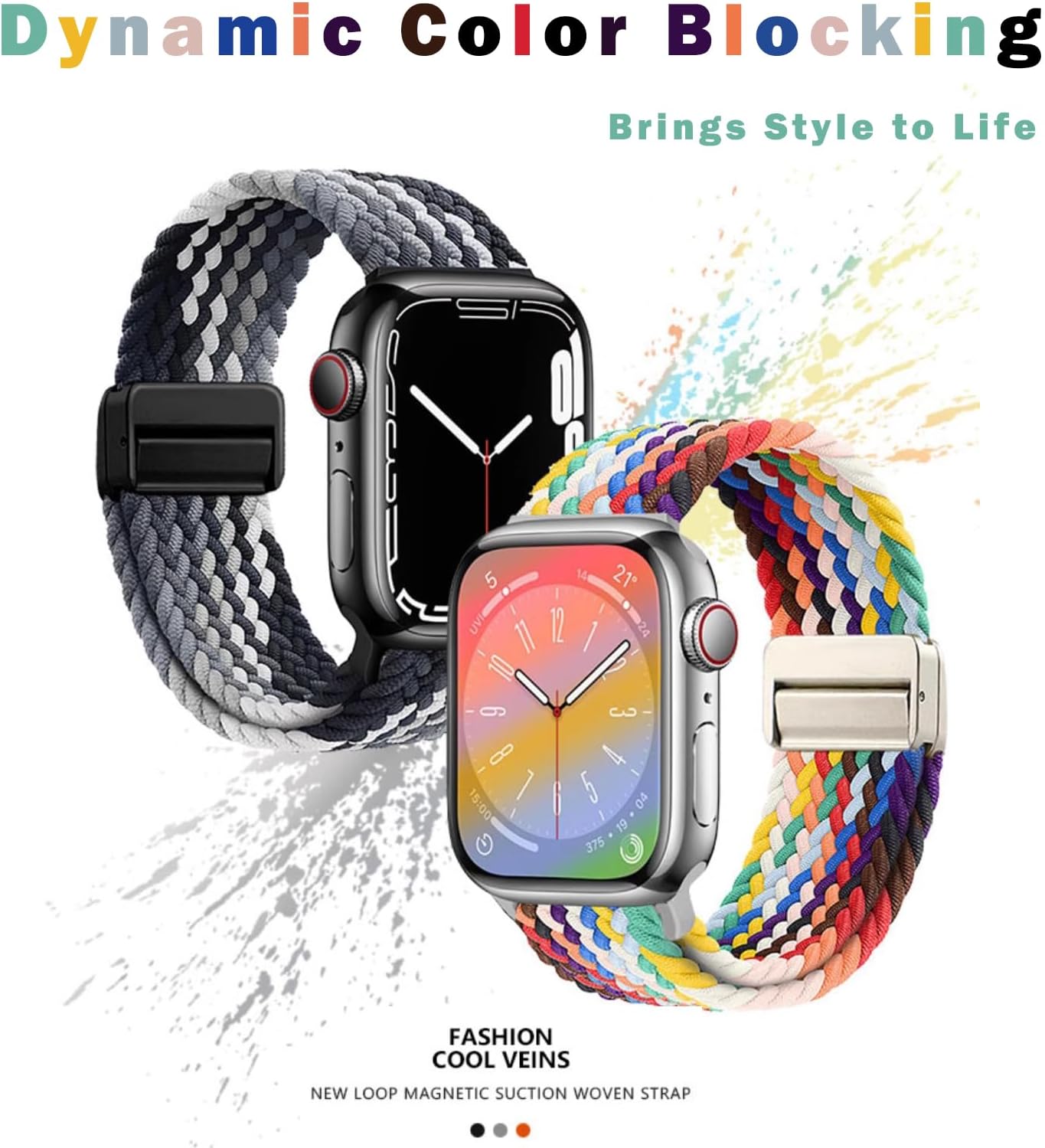 Smart Watch Bands For Men and Women, Lightweight for Sport and Workout, Compatible With Series 10/11/Ultra 1/2/3(42mm 44mm 45mm 46mm 49mm) Pink to White image 2