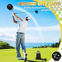 Vista 5 de Paquete de 80 pelotas de práctica de golf con vuelo limitado de 42 mm, pelota de entrenamiento de golf de plástico hueca con flujo de aire