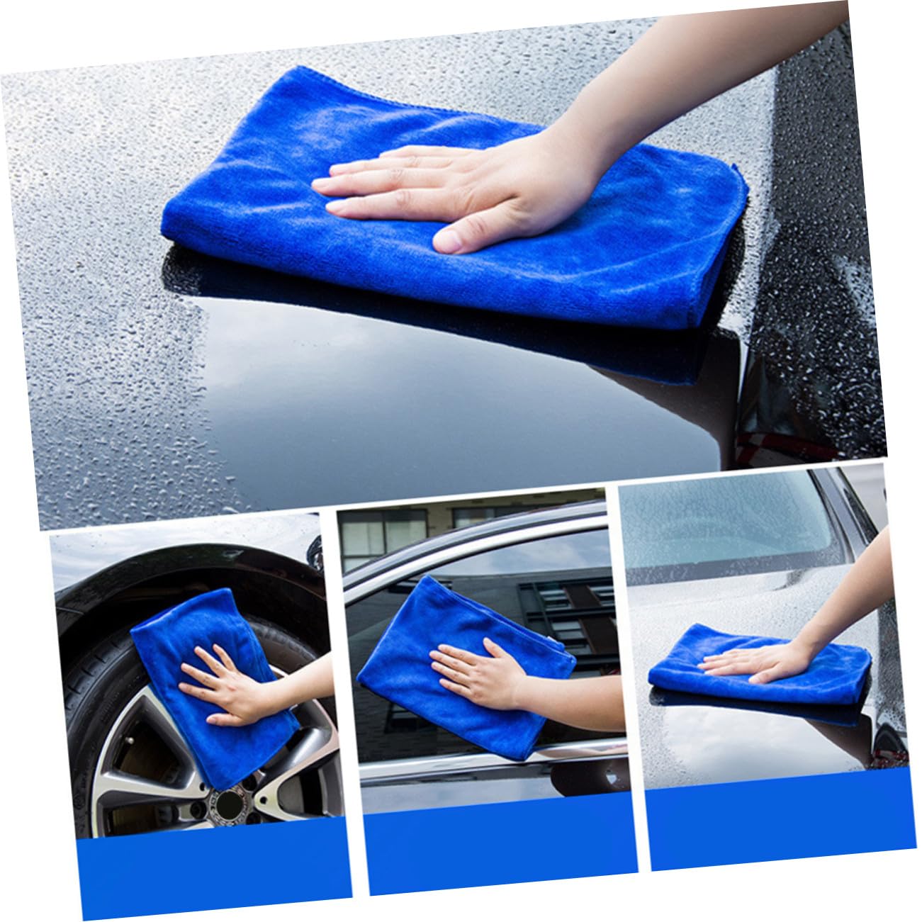 40 Stück Mikrofaser Autohandtücher zum Kratzfreien Polieren und Sicheren Reinigen 27x27cm Fusselfreie Autowasch Trockentücher für Zuhause und Wohnmobil