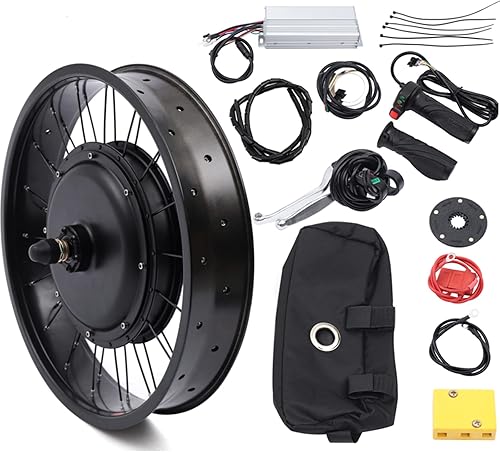 Gdrasuya10 Kit de conversión de bicicleta eléctrica de 20 pulgadas con LCD 48 V 1000 W rueda delantera eléctrica moto moto bicicleta cubo motor kit