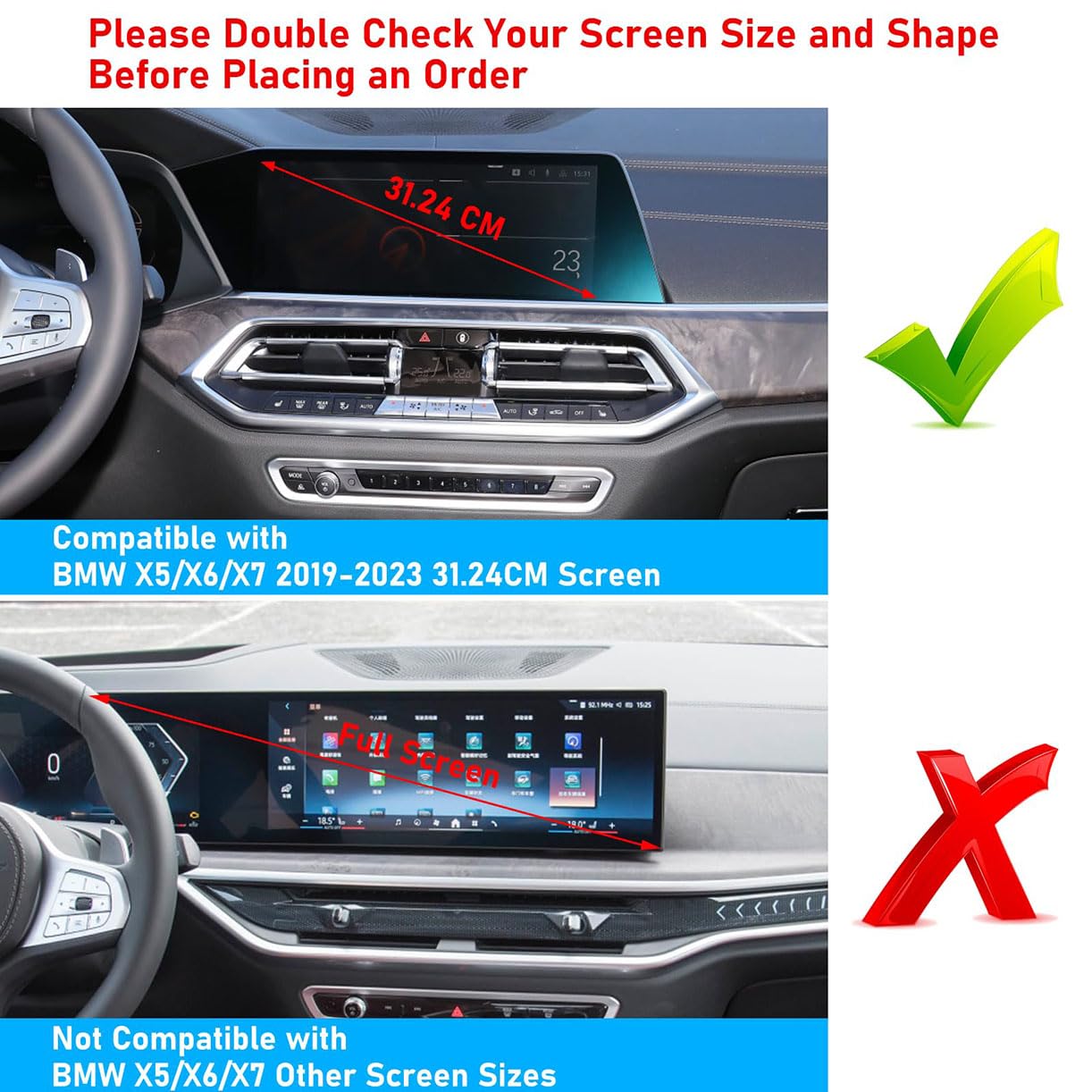Soporte de teléfono móvil para Coche,Soporte de teléfono móvil Ajustable Giratorio 360°,para BMW X5 X6 X7 G05 G06 G07 2019-2023