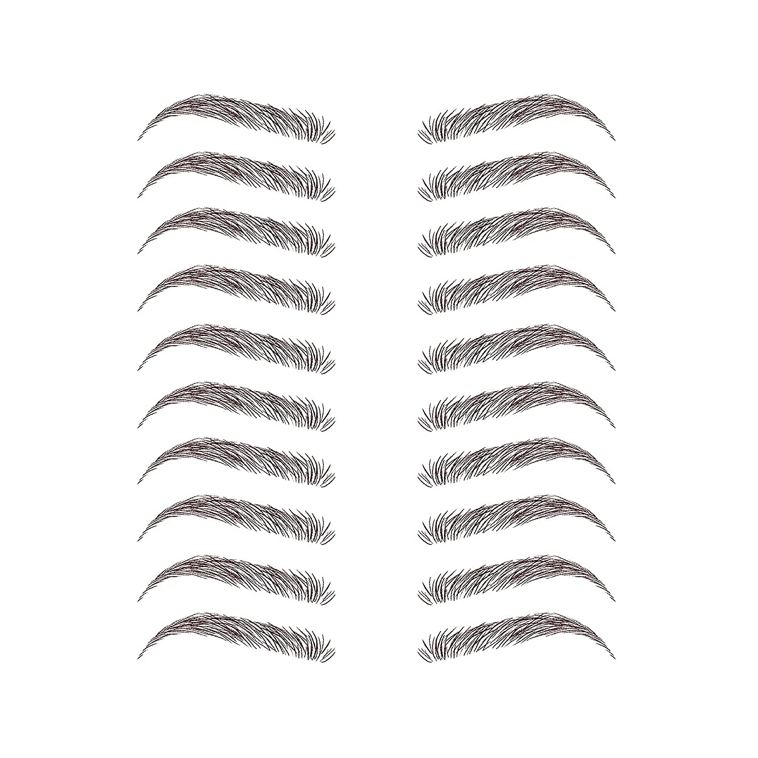 Neva NudeInstant Eyebrows 10 Pairs, Dark Brown/Black Temporary Eyebrows | Easy Application & Long Lasting | Waterproof (Hot Professor)