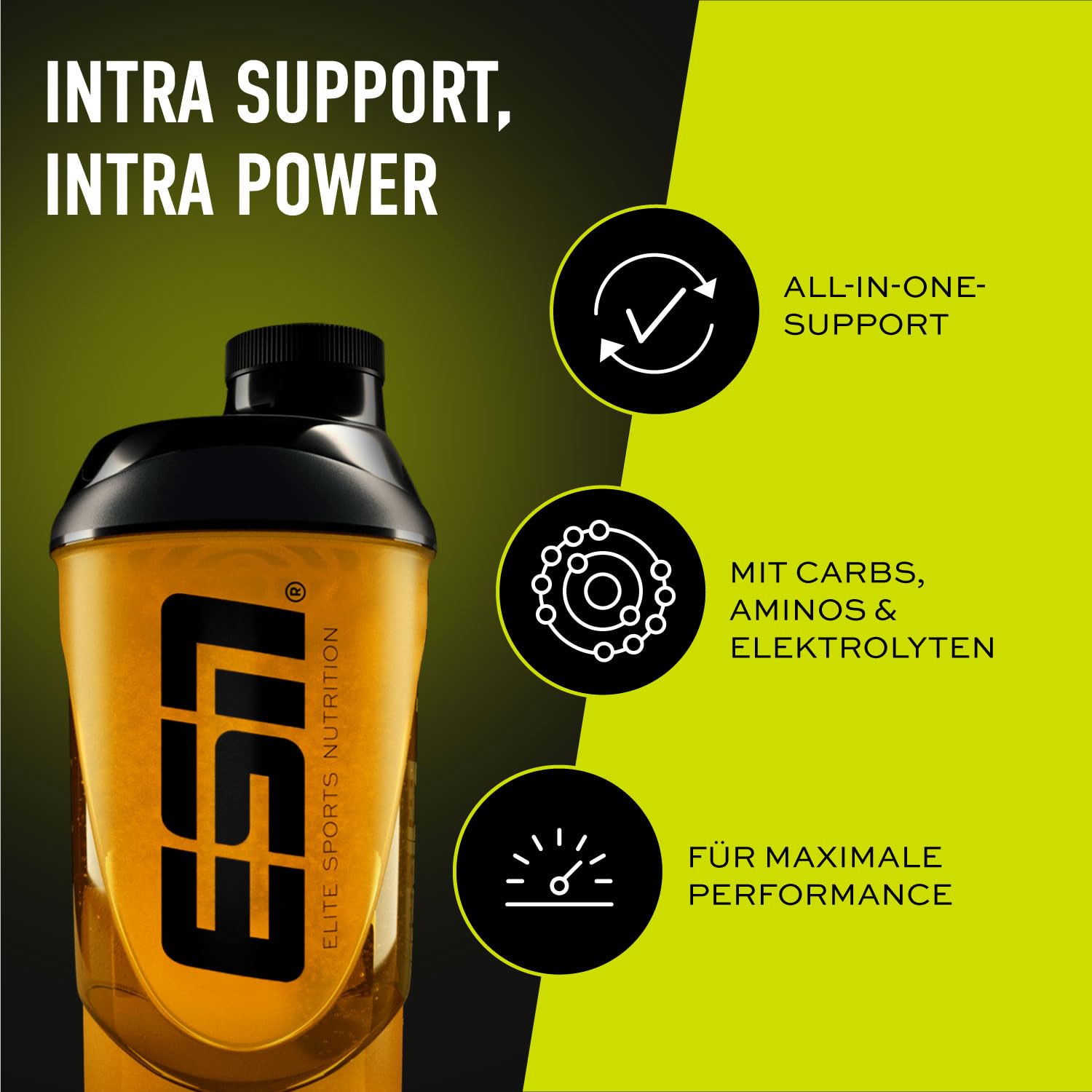 ESN Intra Workout, 750g, 15 Portionen, Peach Iced Tea, mit essentiellen Aminosäuren, Elektrolyten und Cyclic Dextrin, made in Germany