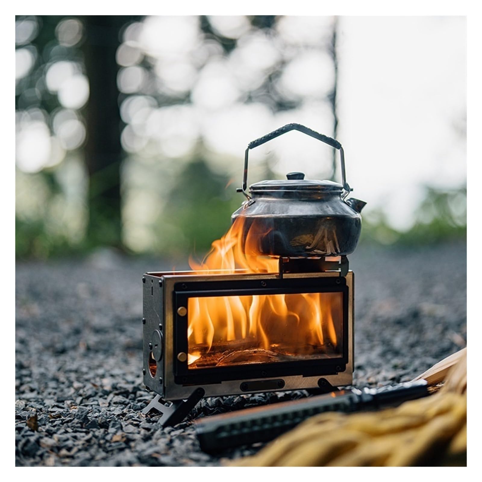 RéChaud de Camping pour Tente Mini poêle à bois de camping en plein air | Conception de mur coupe-feu portable for une cuisine de randonnée en pique-nique en toute sécurité