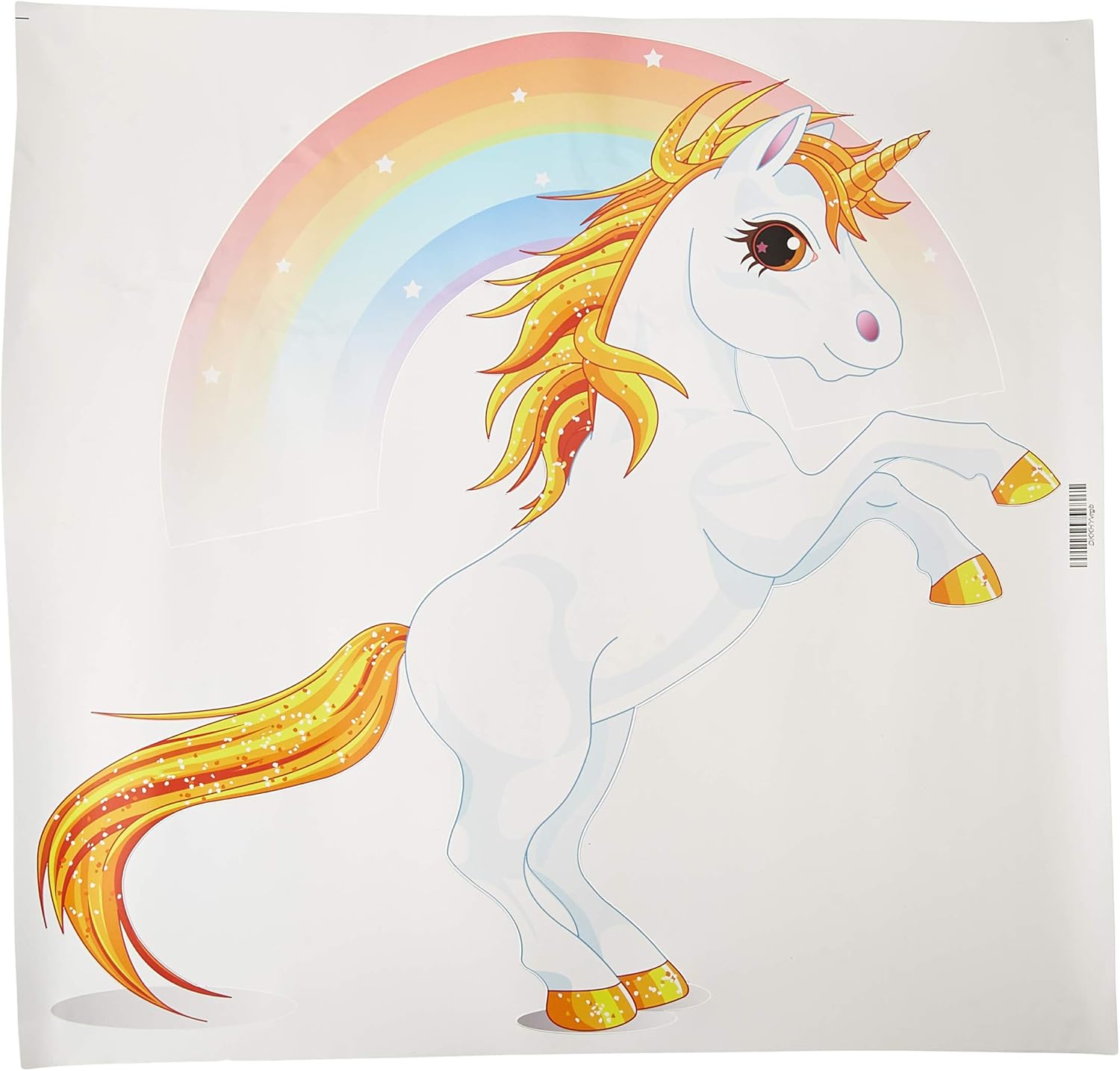 Rainbow Unicorn Wall Decal by Wallmonkeys Peel and Stick Graphics for Kids (18 in W x 18 in H) WM170199