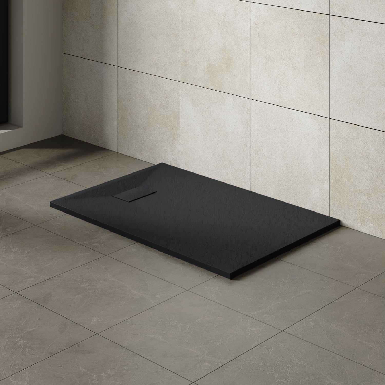 Aquariss Black Smc Rectangular 1200X800mm Shower Enclosure Base Tray