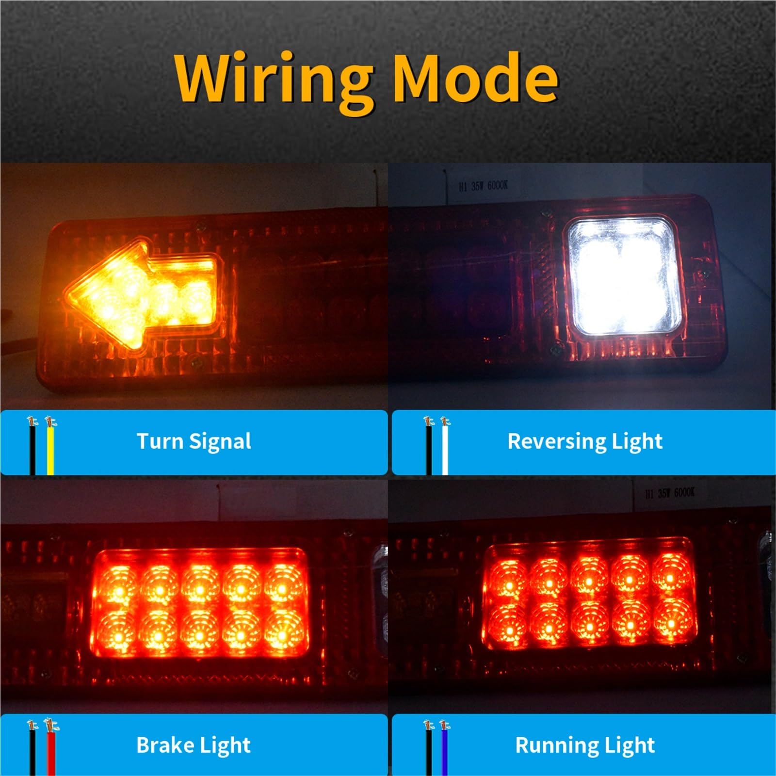 LED Oświetlenie pomocnicze Wszystko W Jednym Tylna Lampa