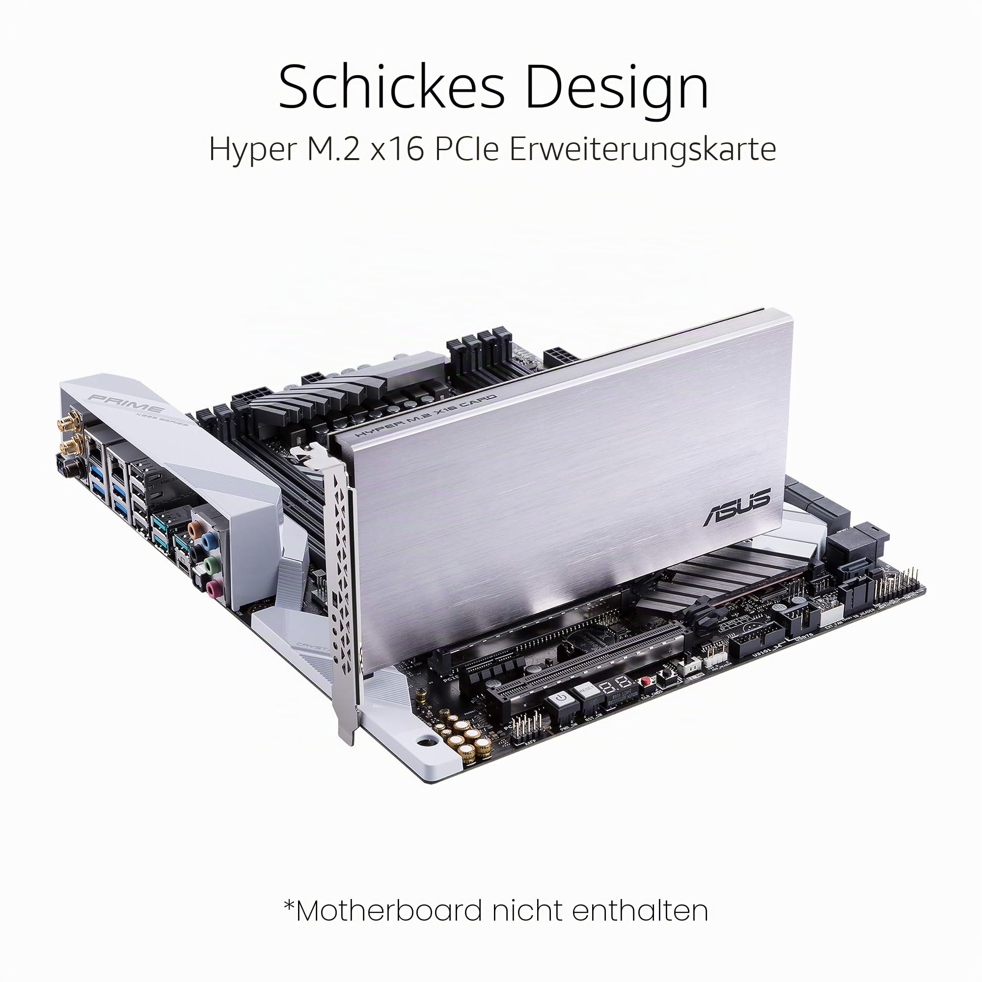 ASUS Hyper M.2 X16 PCIe 4.0 X4 Erweiterungskarte 4 NVMe M.2 2242/2260/2280/22110 256 Gbit/s AMD Ryzen sTRX40 AM4 Intel VROC