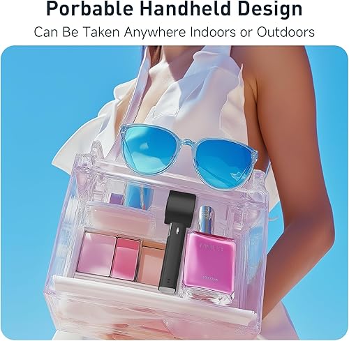 Miniatura 7 de Ventilador turbo portátil de mano, mini ventilador plegable con tecnología Air Turbo, ajuste de velocidad 1-199, tiempo de funcionamiento de 20