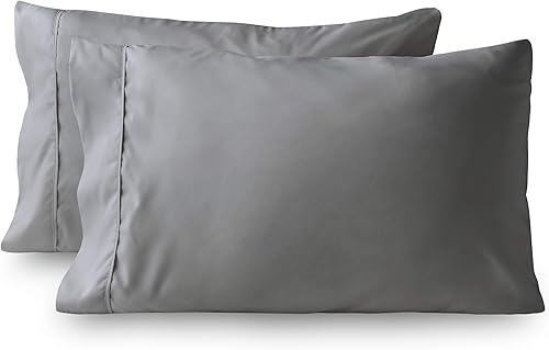 Miniatura 7 de Juego de 2 fundas de almohada de algodón puro de fibra larga de 800 hilos, tamaño cuadrado blanco (26 x 26 pulgadas), fundas de almohada suaves y