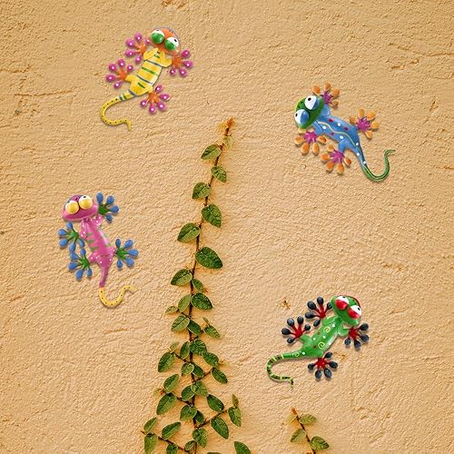 Miniatura 4 de YEAHOME Paquete de 4 piezas de arte inspirador de metal para pared, decoración mexicana de pared al aire libre con cabeza agitadora, esculturas de